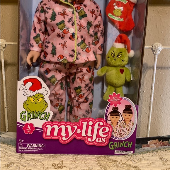 My Life As Grinch Blond Doll with Pink Pajamas - Picture 3 of 6